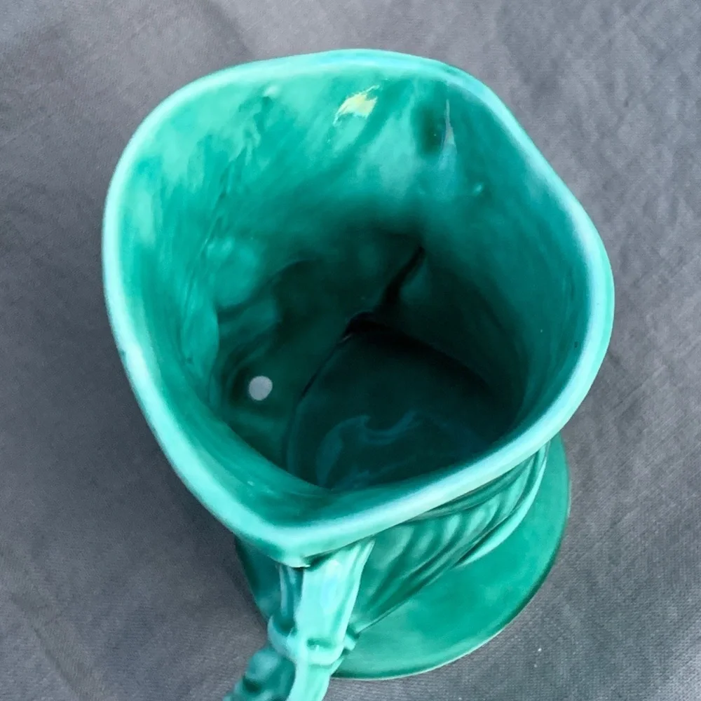 Rockingham Harker 1840 Toby Pirate Teal Drip Glaze Mug Coffee Cup Pottery USA